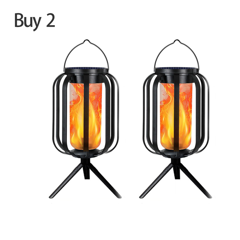 Lanterne solaire à flamme vacillante étanche et automatique