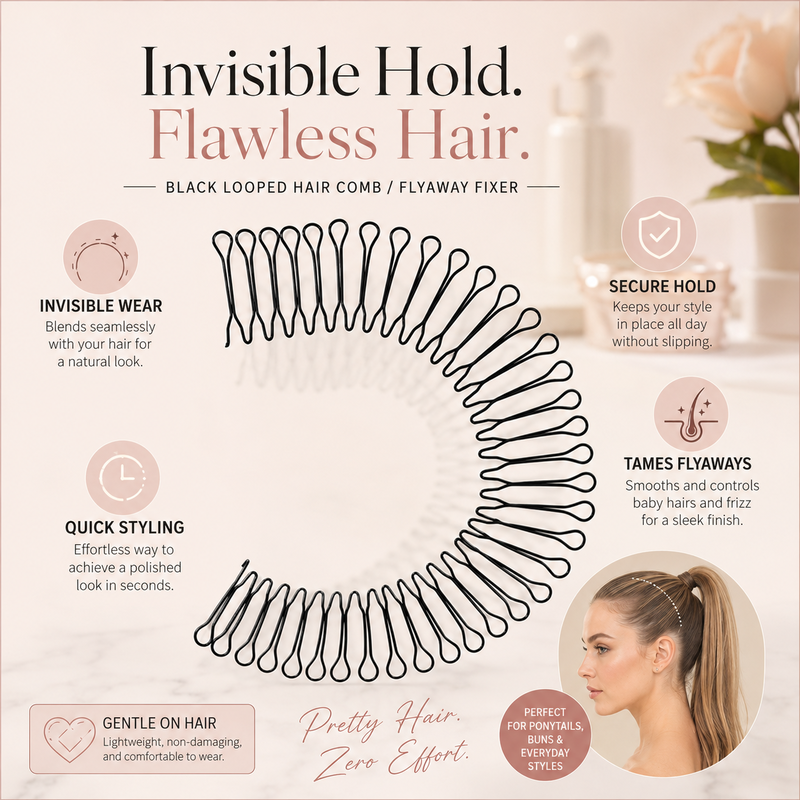 Peigne flexible invisible pour discipliner les cheveux rebelles