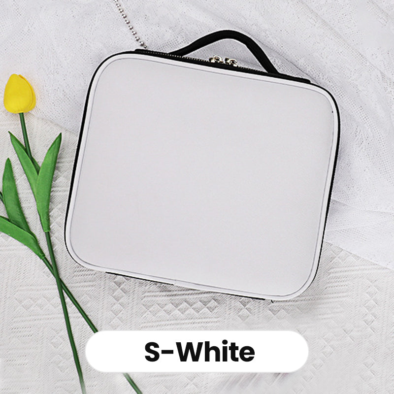 Trousse de maquillage portable avec miroir LED