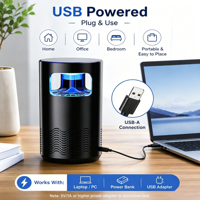 Lampada antizanzare alimentata tramite USB