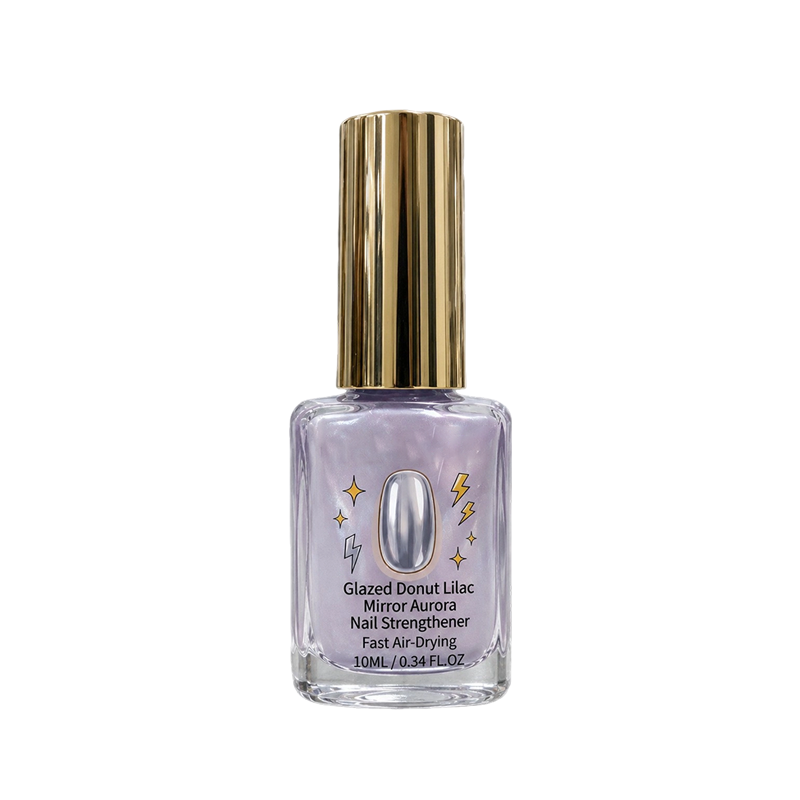 Durcisseur pour ongles effet miroir lilas brillant