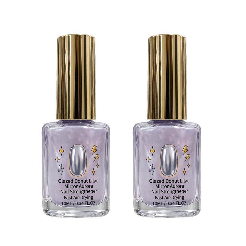 Durcisseur pour ongles effet miroir lilas brillant