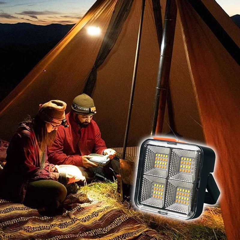 Lampe de travail solaire portable, 4 modes, rechargeable USB, étanche IP66