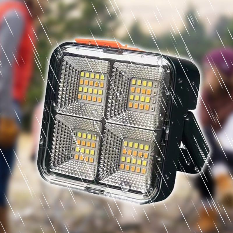 Lampe de travail solaire portable, 4 modes, rechargeable USB, étanche IP66