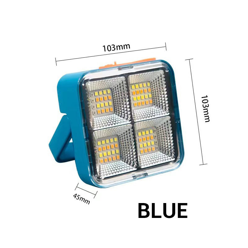 Lampe de travail solaire portable, 4 modes, rechargeable USB, étanche IP66