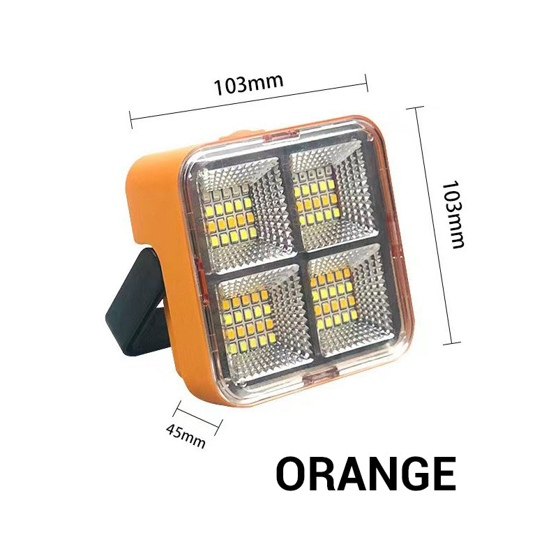 Lampe de travail solaire portable, 4 modes, rechargeable USB, étanche IP66