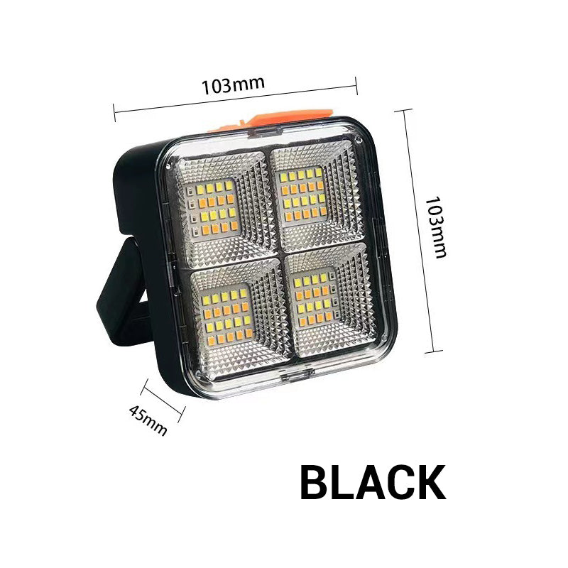 Lampe de travail solaire portable, 4 modes, rechargeable USB, étanche IP66