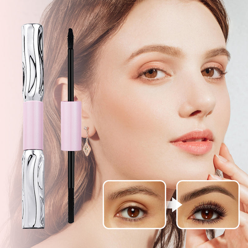 👁️ Mascara 2-i-1 volumgivende og vippeforstørrende – dobbel børstehode | Langvarig | Vanntett og smittefri | 3D-børste som hindrer klumping | Lett å fjerne | Svart ✨💃