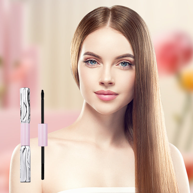 👁️ Mascara 2-i-1 volumgivende og vippeforstørrende – dobbel børstehode | Langvarig | Vanntett og smittefri | 3D-børste som hindrer klumping | Lett å fjerne | Svart ✨💃