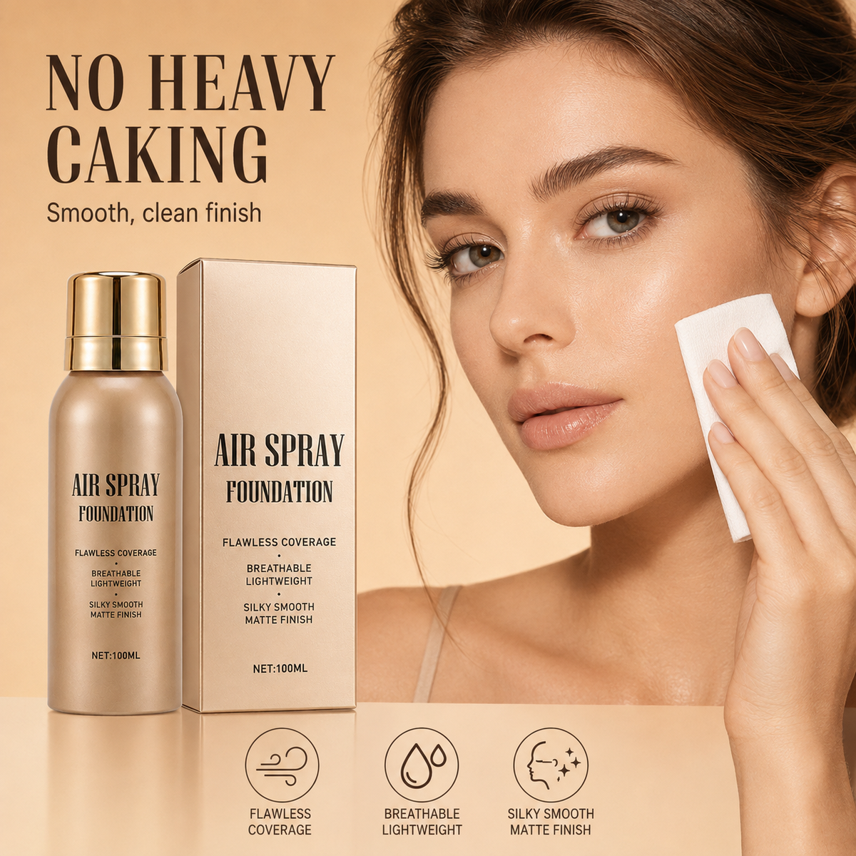 Base de maquillaje en spray efecto aerógrafo, acabado perfecto