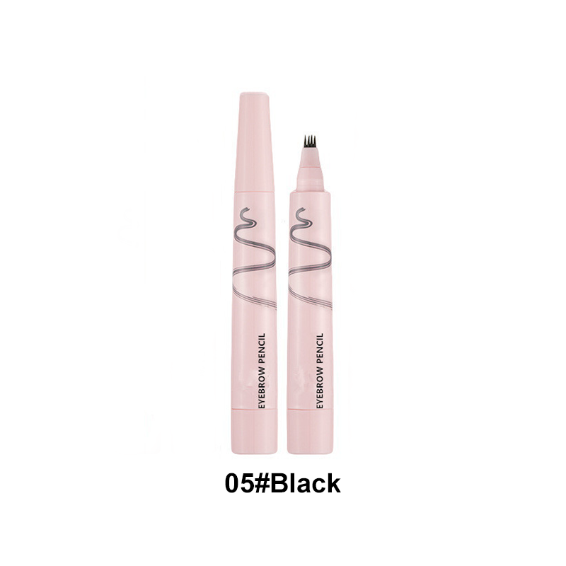 🖤 Vannfast 4-spiss brynspenn | Fine strøk med naturlig hår-effekt 💗 | 24 timers holdbarhet uten å smitte av 🌧️ | 5 nyanser fra brun til svart 🎨 | 12 g lommeformat 👜