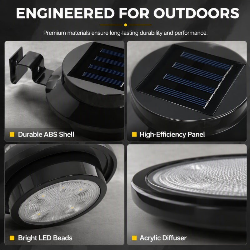 Applique murale solaire LED étanche pour gouttière