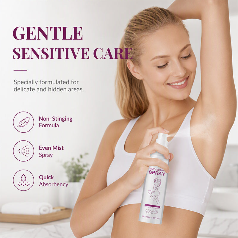 Spray depilatorio indoloro para una piel suave y sedosa
