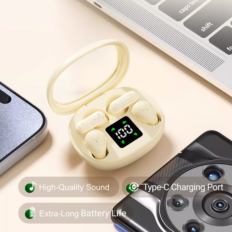 Auricolari trådløse Bluetooth-hodetelefoner med LED-oppladingsetui