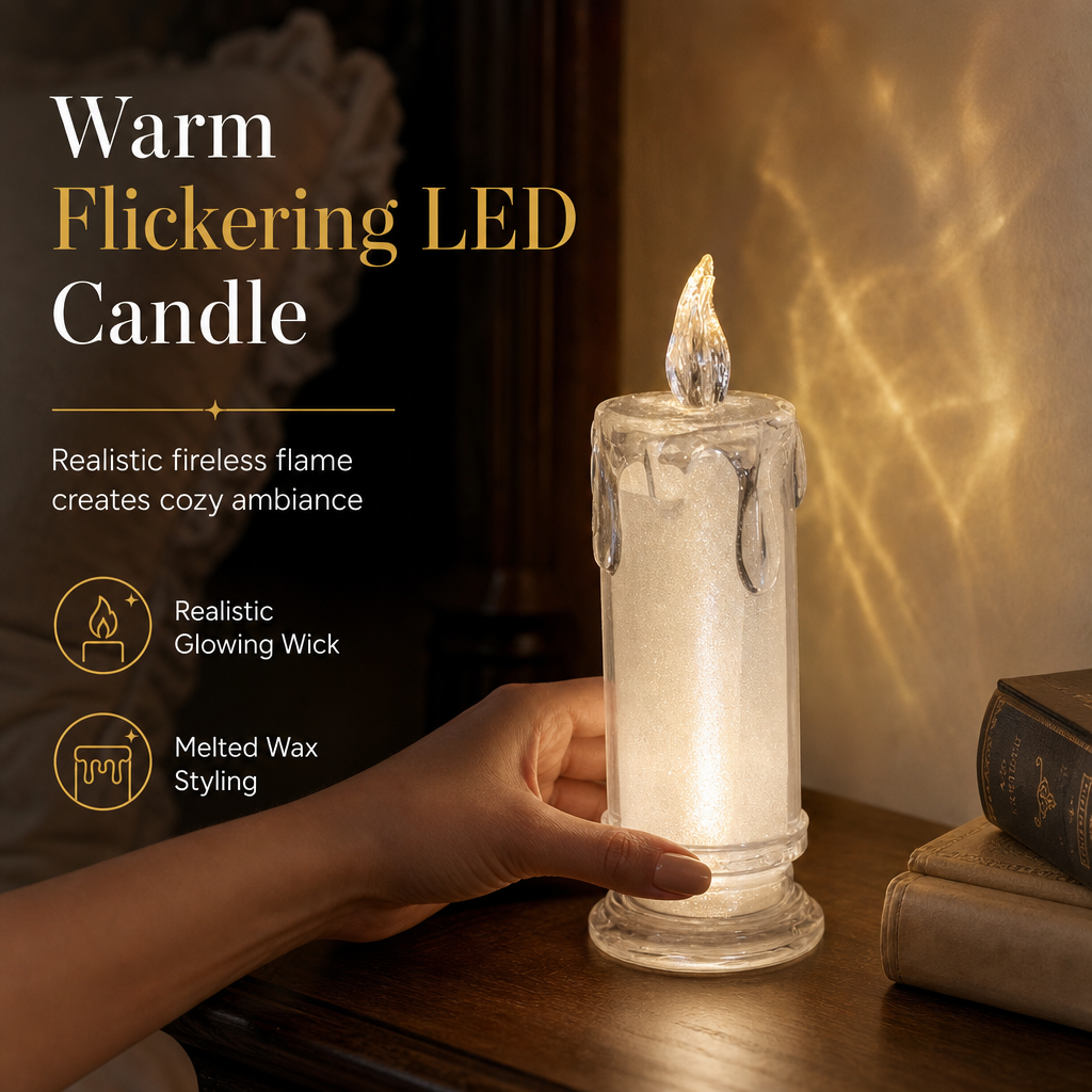 🕯️ Vela electrónica LED con luz parpadeante