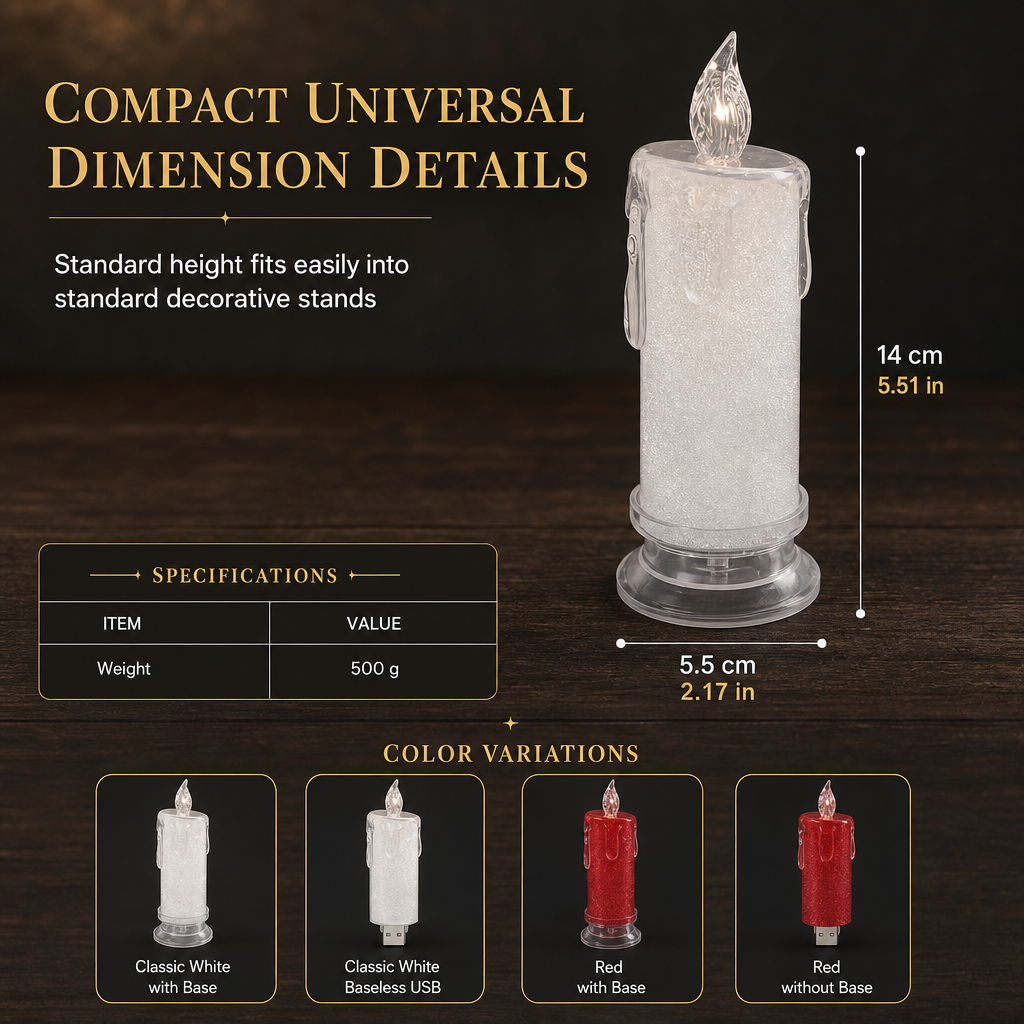 🕯️ Vela electrónica LED con luz parpadeante