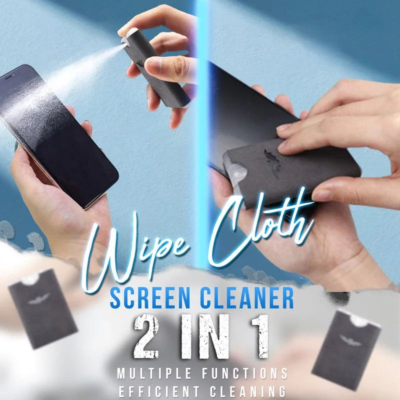Nettoyant écran 2 en 1 avec chiffon en microfibre