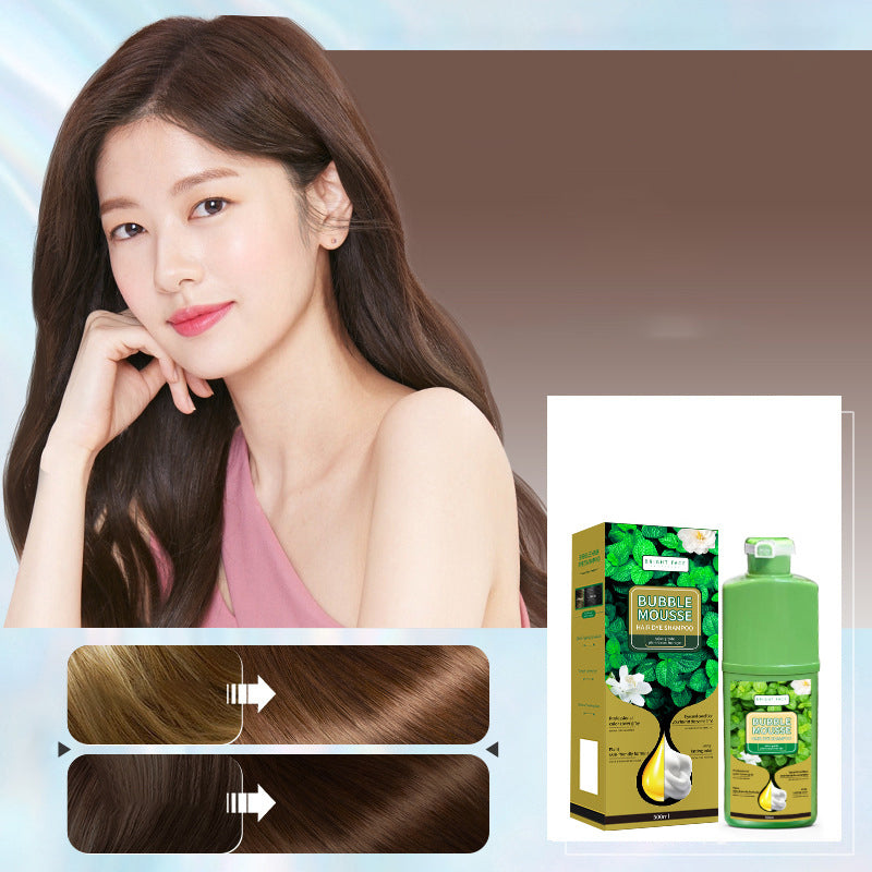 Mousse colorante végétale pour cheveux sans odeur chimique
