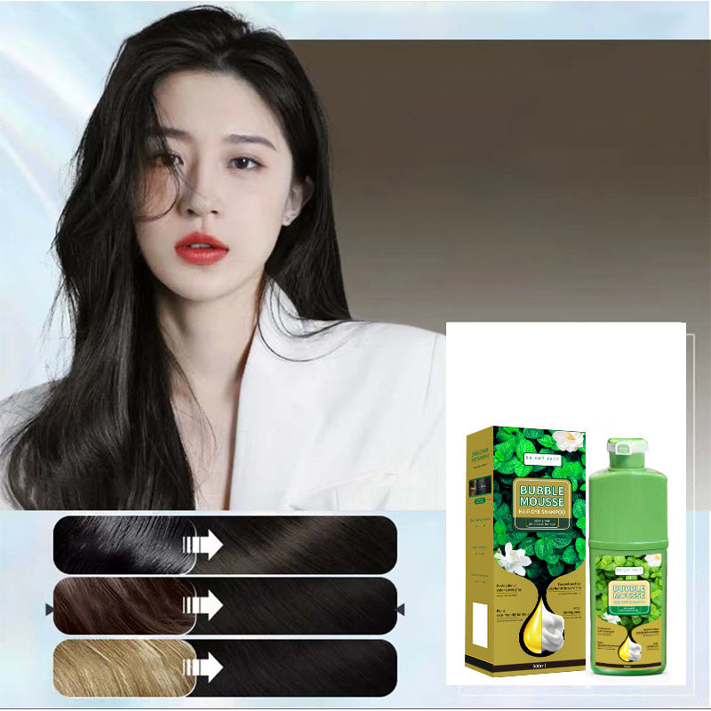 Mousse colorante végétale pour cheveux sans odeur chimique