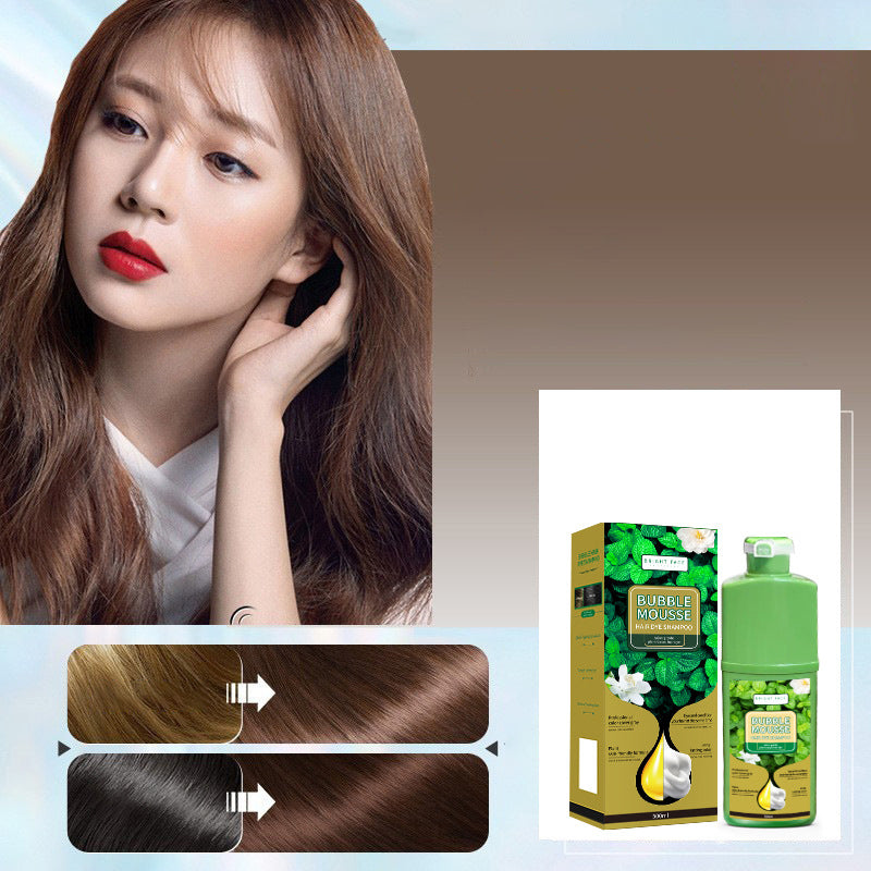 Mousse colorante végétale pour cheveux sans odeur chimique
