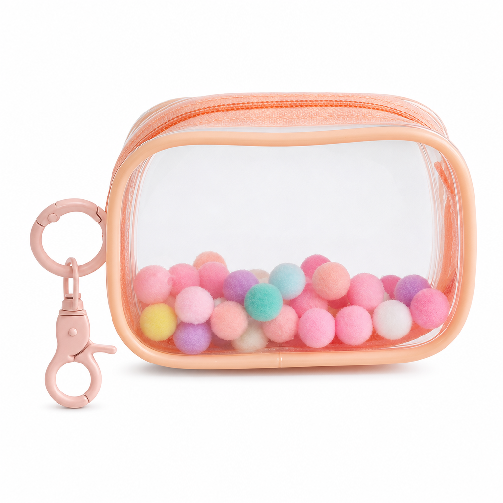Étui de rangement pour accessoires de voyage transparent et portable