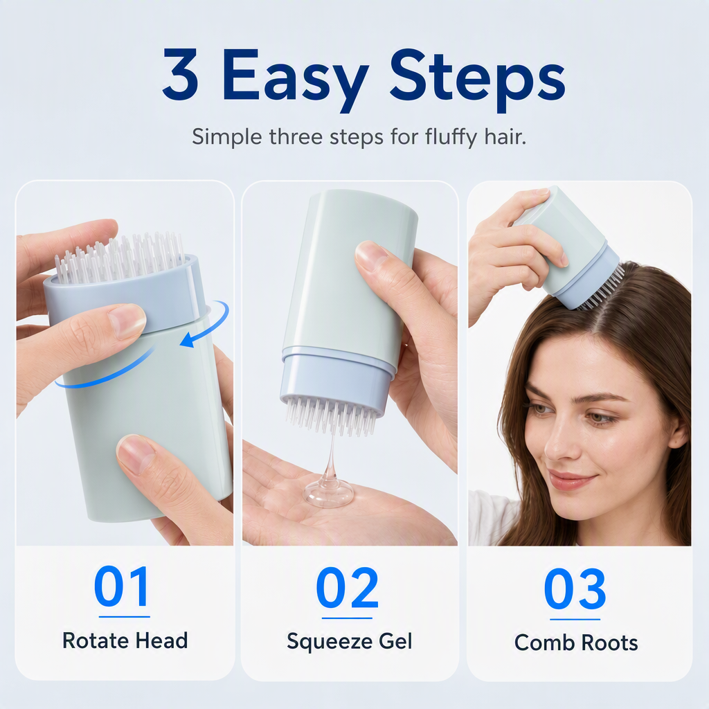 Gel Volumizzante Senza Risciacquo con Pettine Integrato