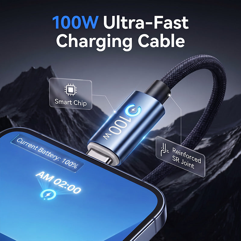 Cable USB-C de 100 W per a càrrega ultraràpida