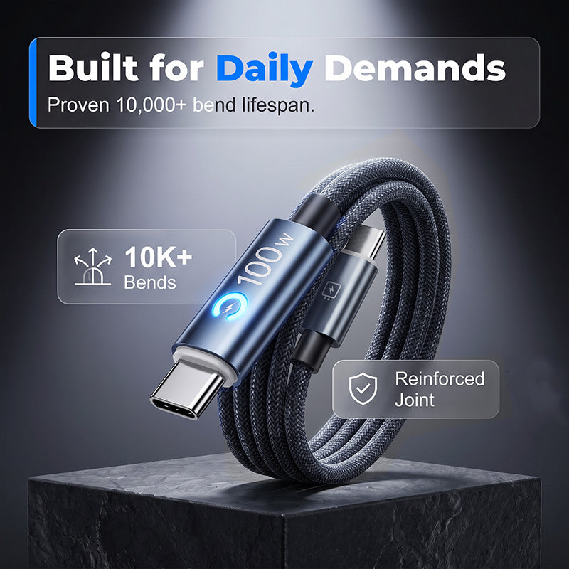 Cable USB-C de 100 W per a càrrega ultraràpida