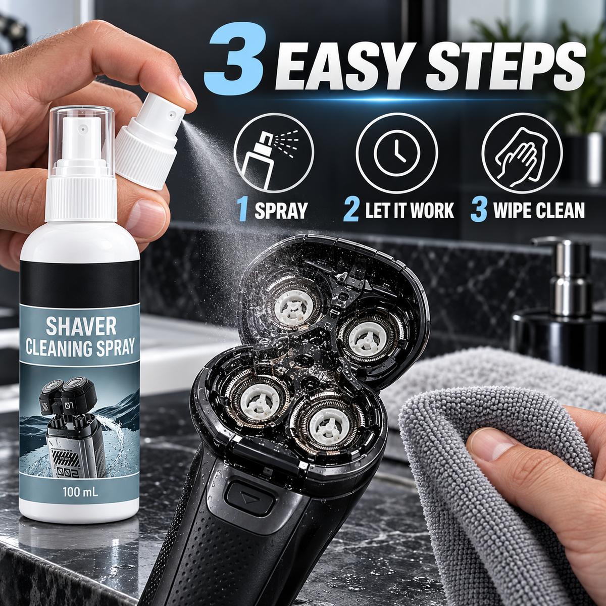 Spray nettoyant et lubrifiant pour rasoir 100 ml