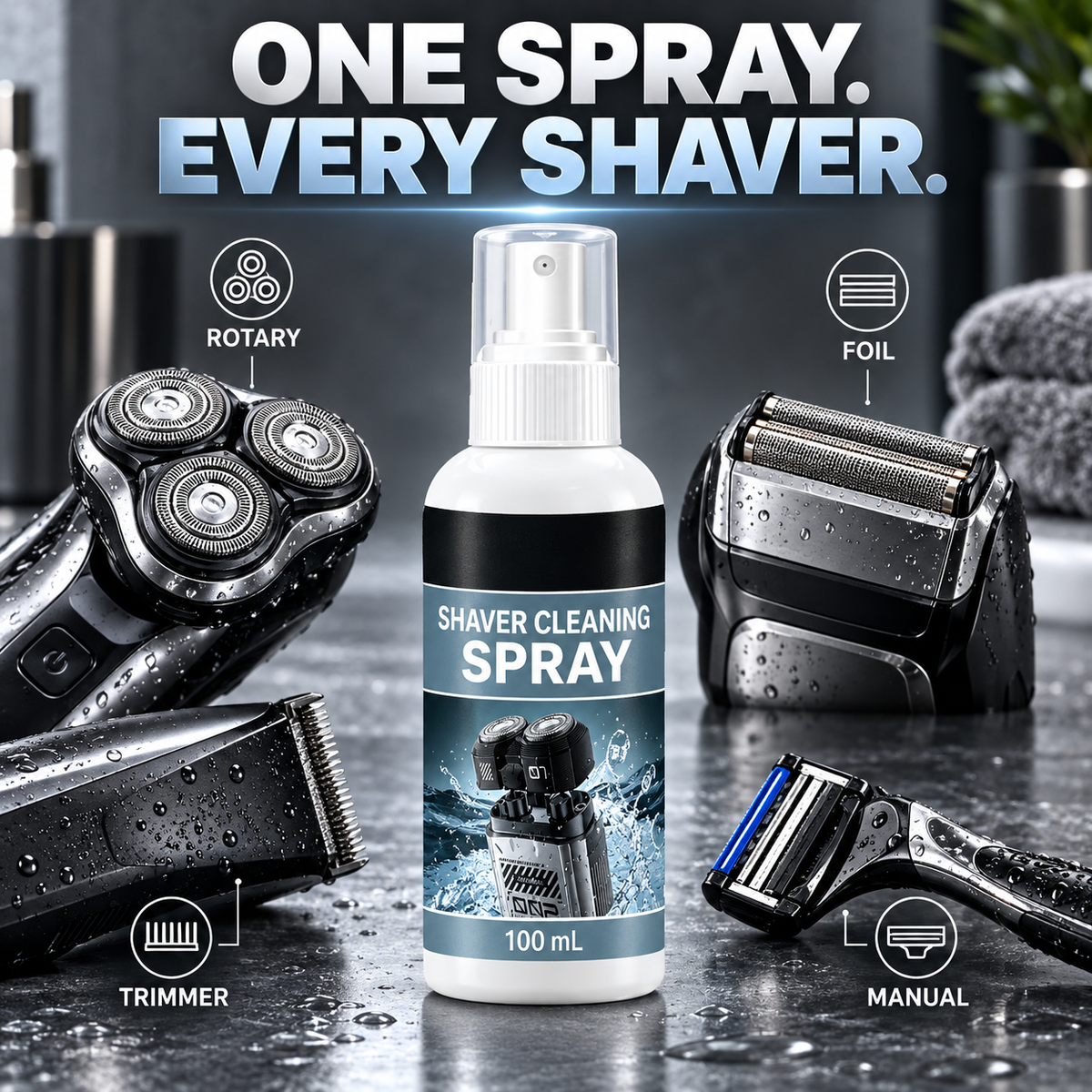 Spray nettoyant et lubrifiant pour rasoir 100 ml