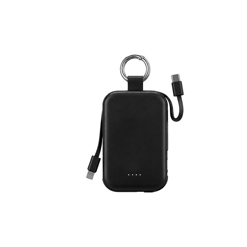 Ekstern 3-i-1 nøkkelbrikke-batteribank 2000 mAh