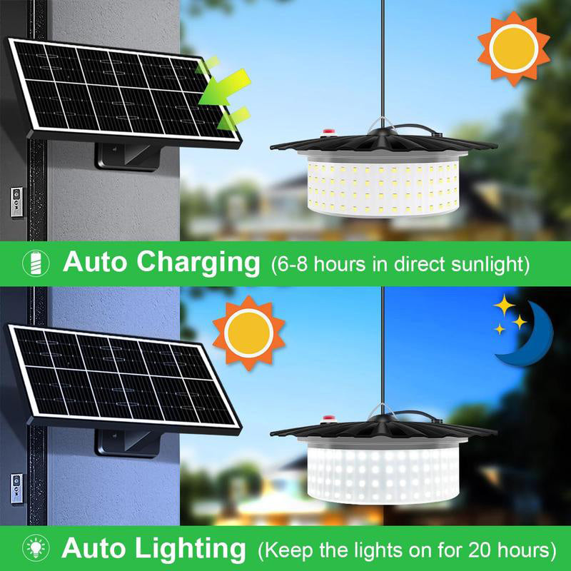 Lampe solaire suspendue 1000 lumens