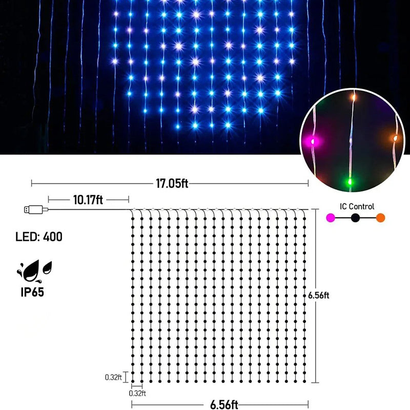 ✨ Tenda Luci LED Smart Impermeabile