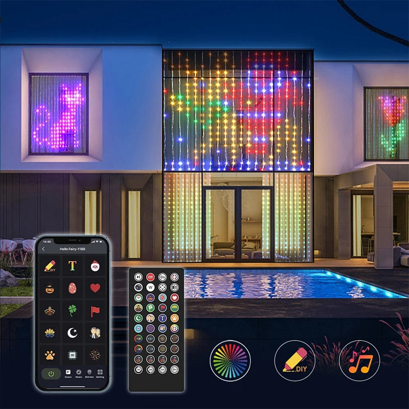 ✨ Tenda Luci LED Smart Impermeabile
