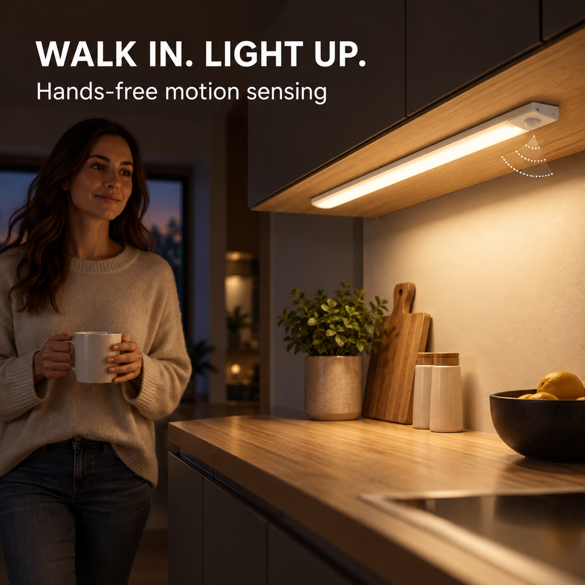 💡 Barra LED ultrafina amb sensor de moviment