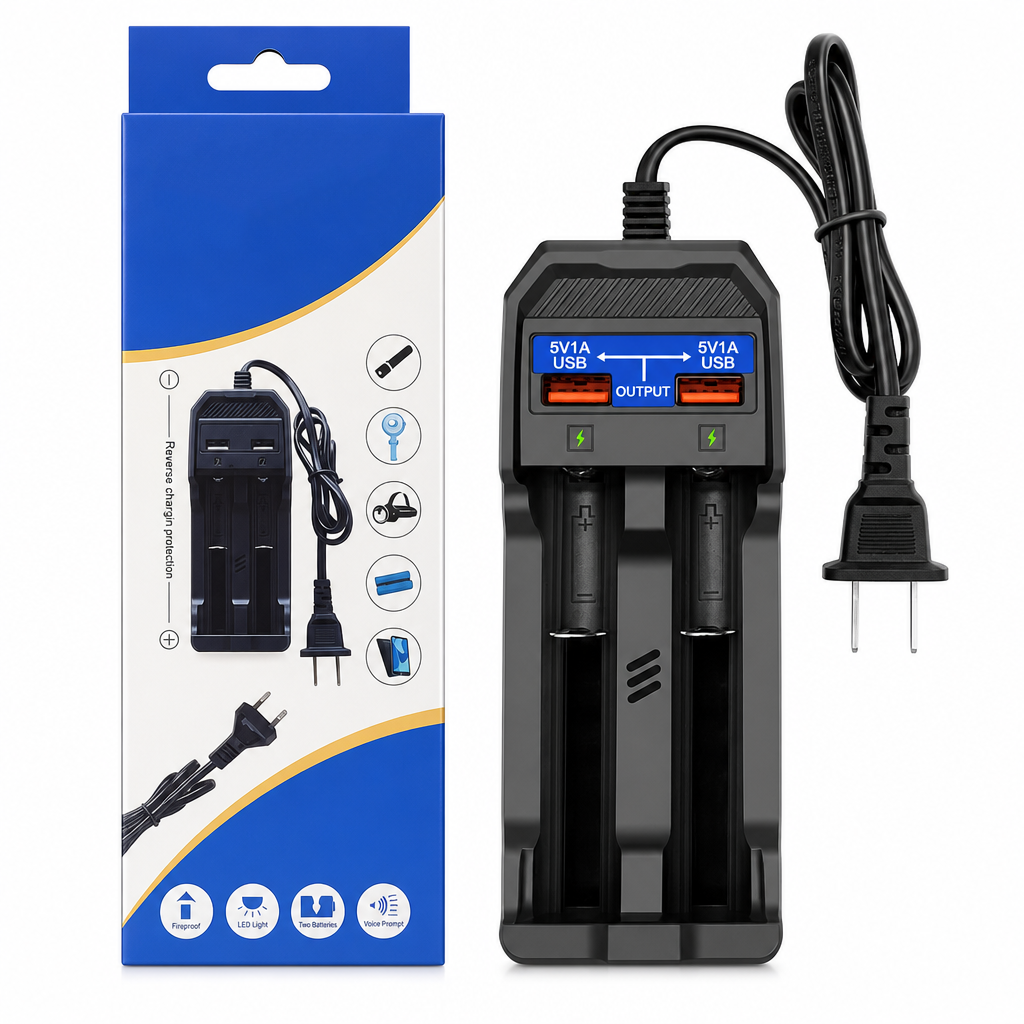 🔋 Smart dobbel litiumbatterilader