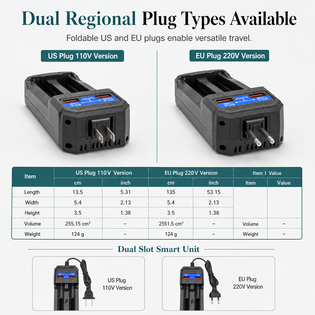 🔋 Smart dobbel litiumbatterilader