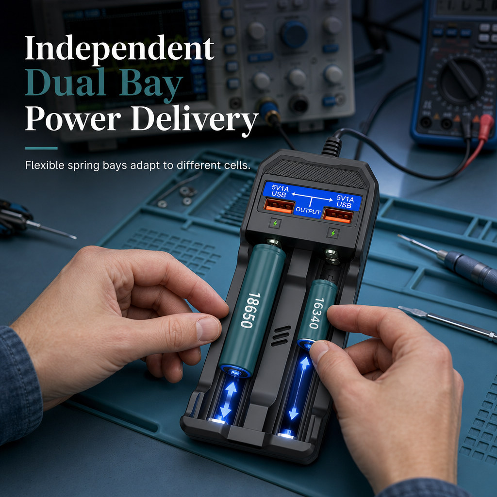 Chargeur de batteries intelligent double pour lithium