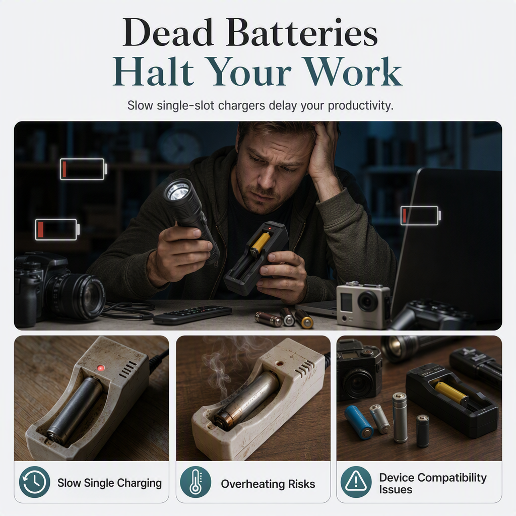 Chargeur de batteries intelligent double pour lithium