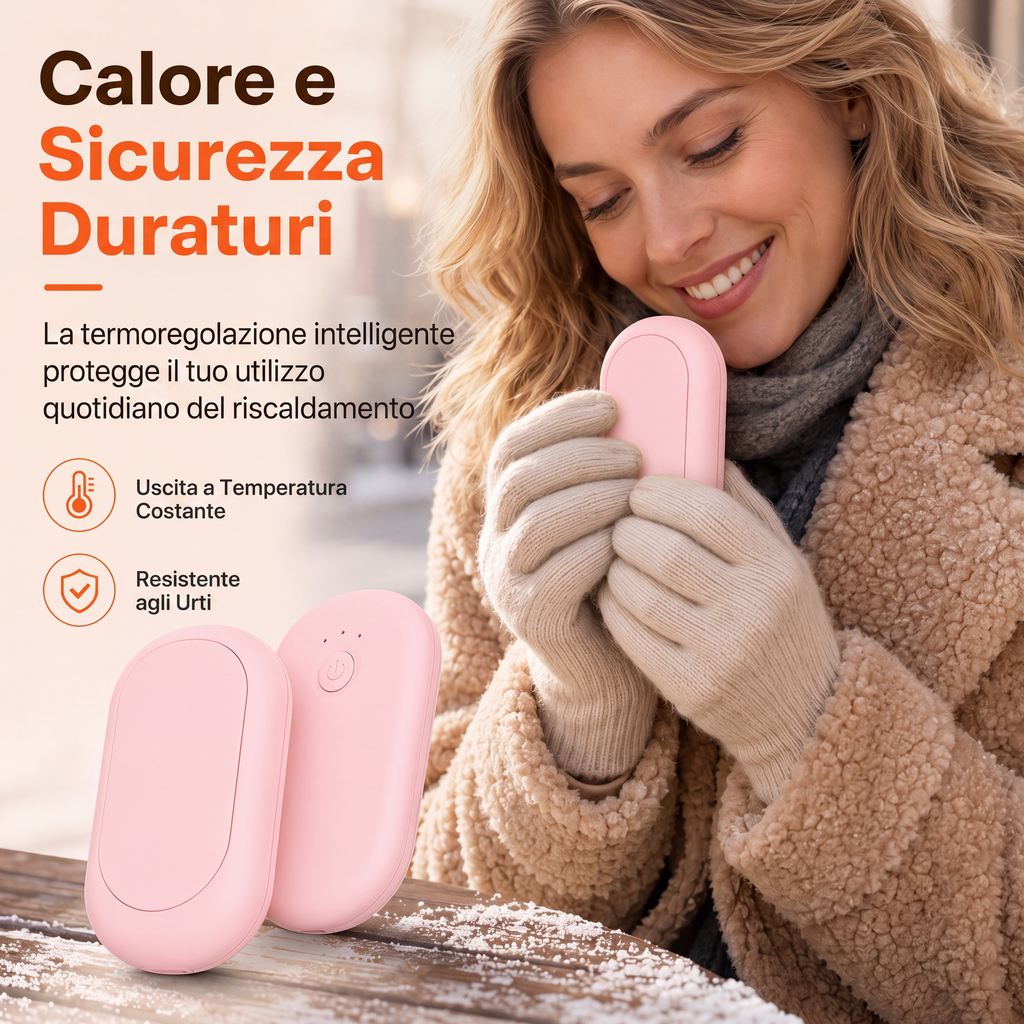 Chauffe-mains magnétique rechargeable USB 2 en 1 séparable