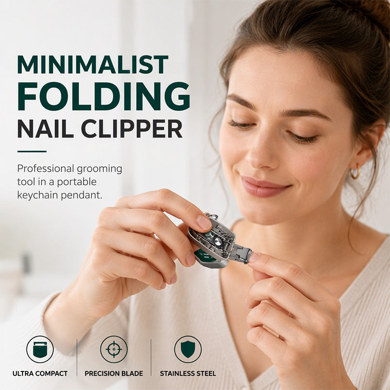 Coupe-ongles mini pliable en acier