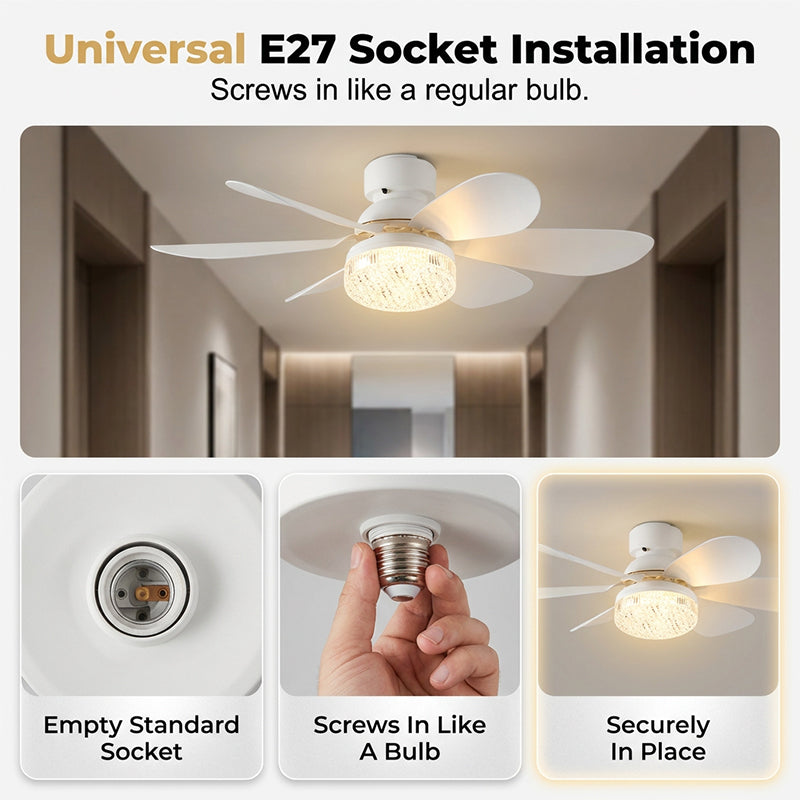 💡 -50% Ventilatore da Soffitto LED 2-in-1