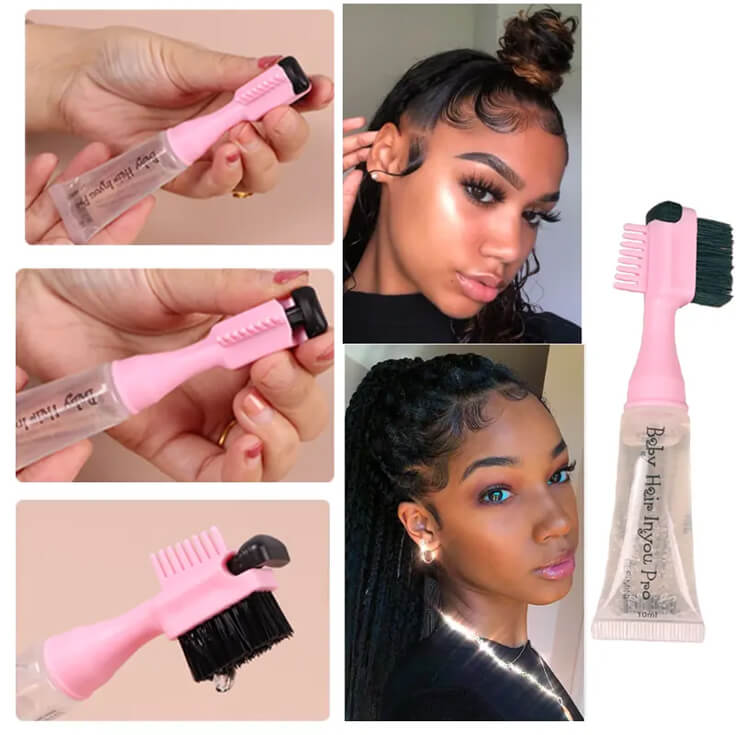 Brosse pour cheveux de bébé 3-en-1 avec gel