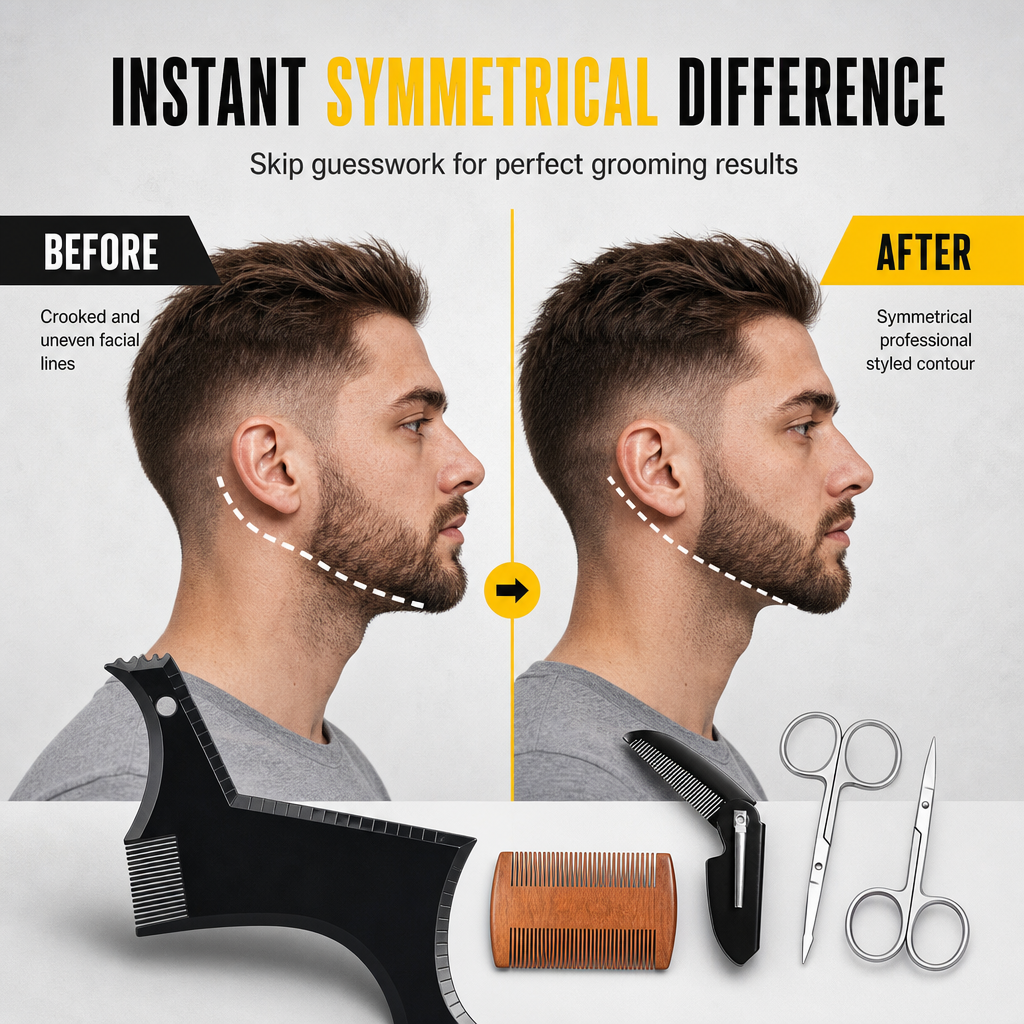 🧔 -50% Plantilla per a barba simètrica