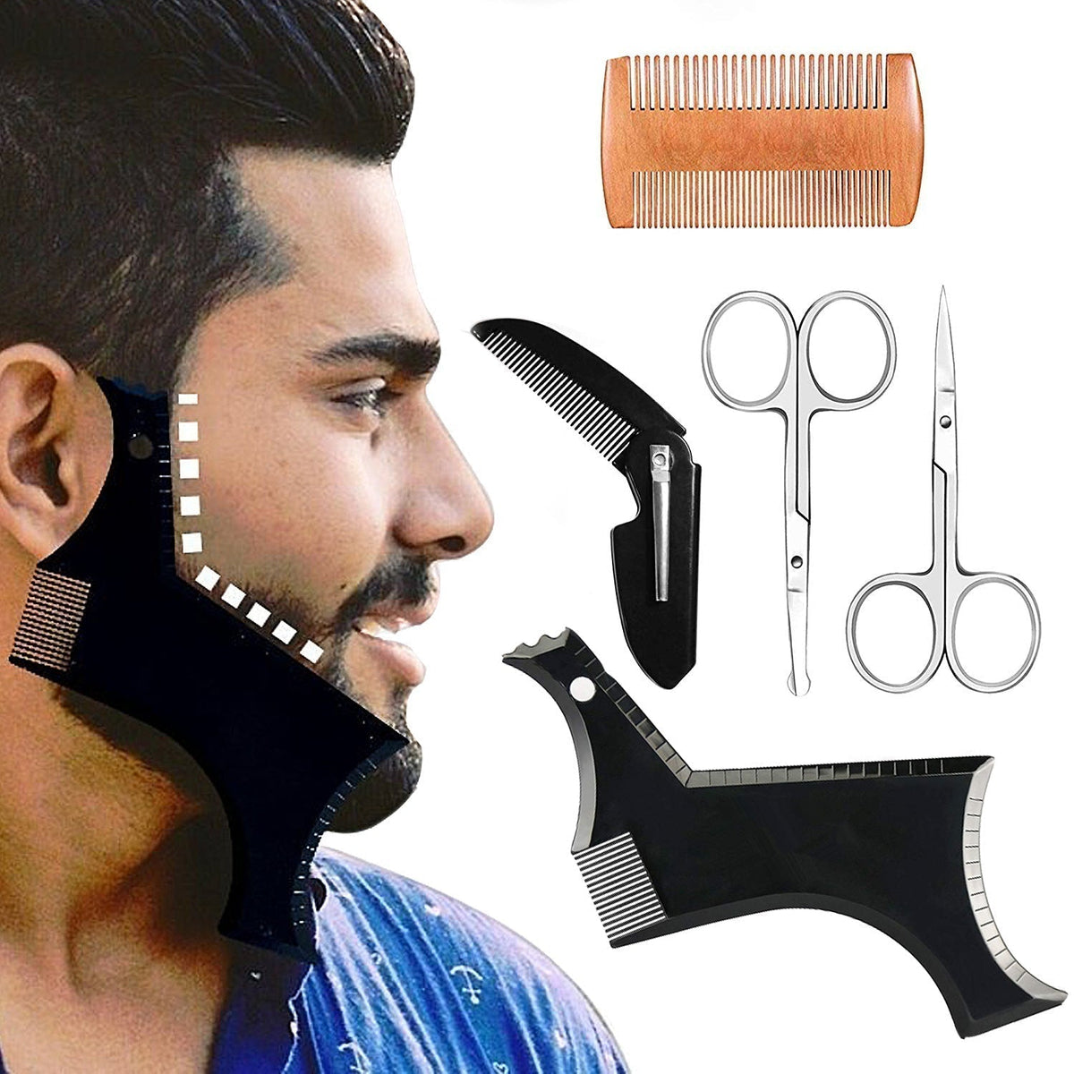 Guide de contour pour barbe symétrique