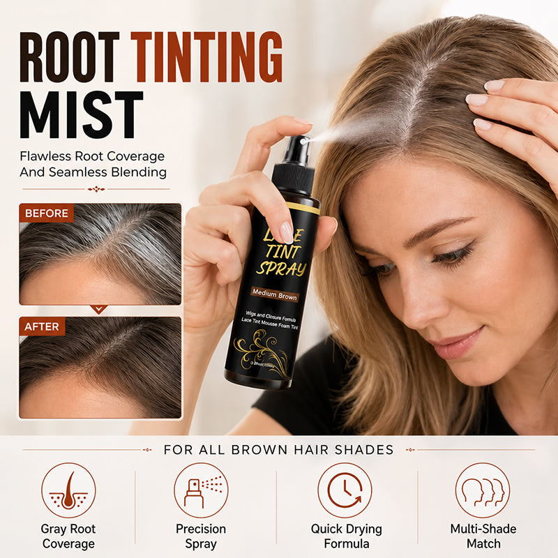 Spray colorant pour les racines des cheveux blancs