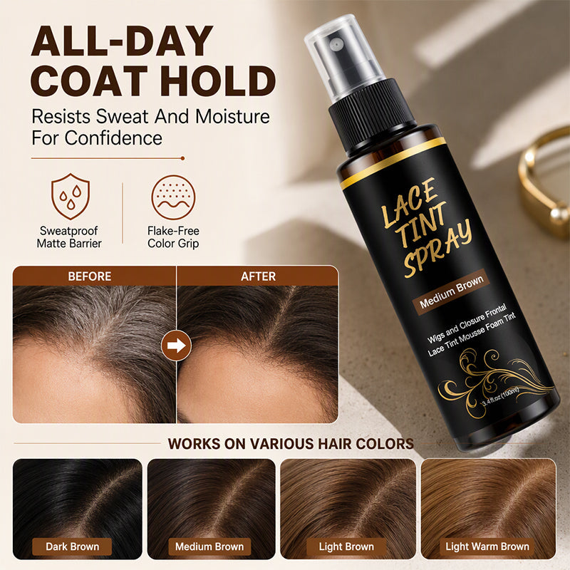 Spray colorant pour les racines des cheveux blancs