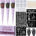 🎨 Kit complet de tatuatge de henna de 3 colors