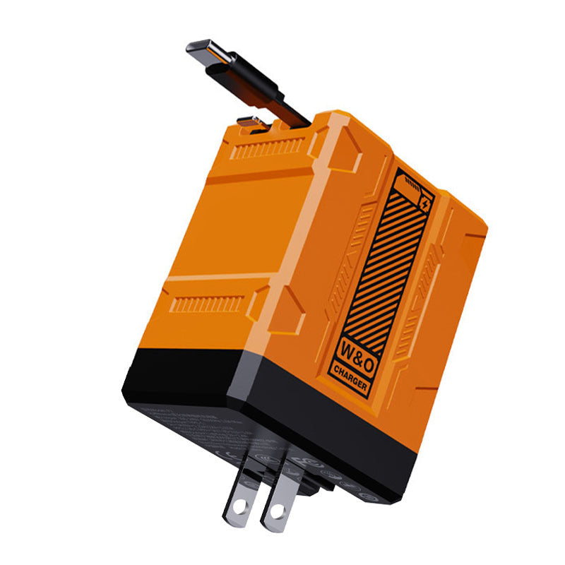Chargeur de batterie rapide rétractable à 2 ports