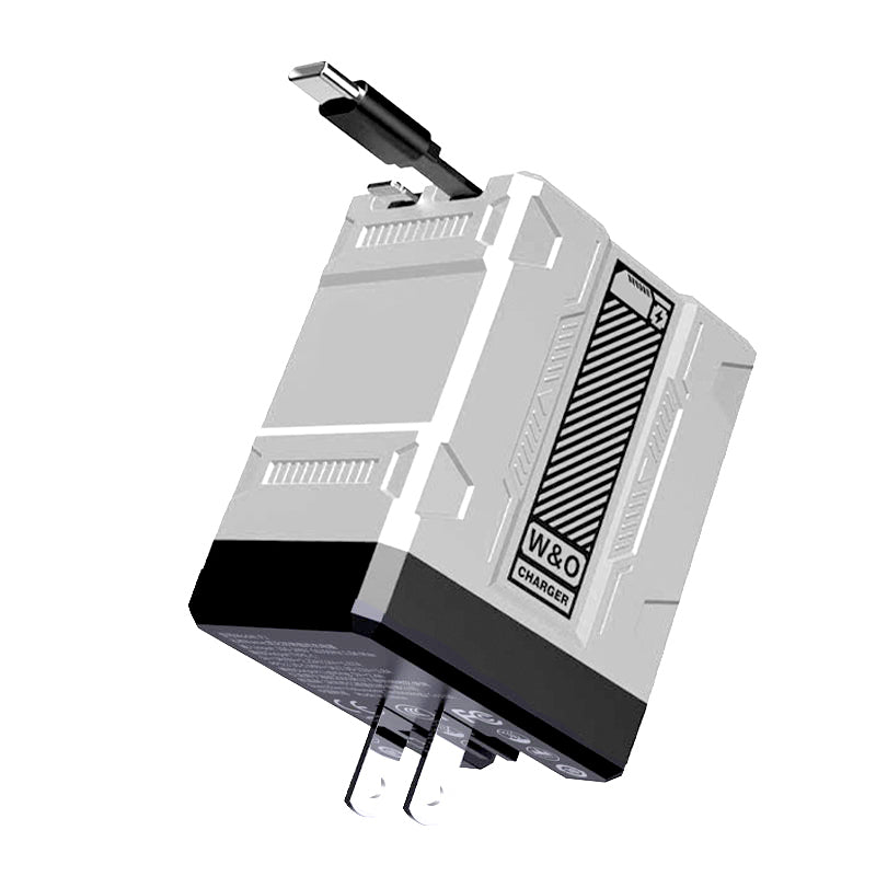 Chargeur de batterie rapide rétractable à 2 ports